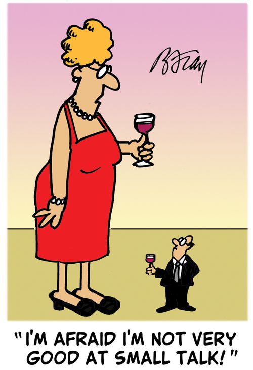 'I'm afraid I'm not very good at small talk!'