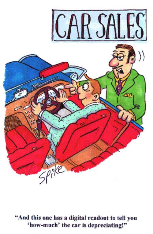 'And this one has a digital readout to tell you 'how-much' the car is depreciating!'
