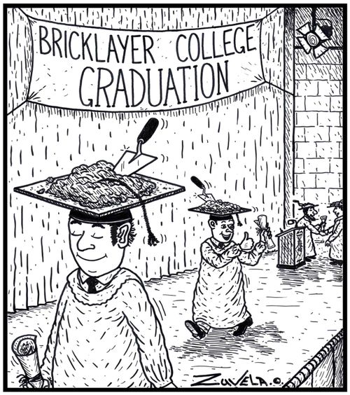 Bricklayer College Graduation.