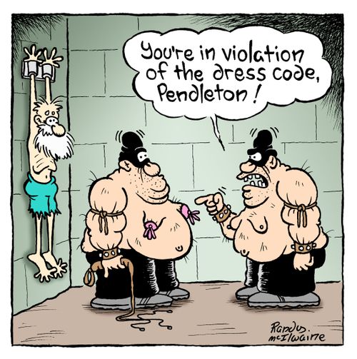 'You're in violation of the dress code, Pendleton!'