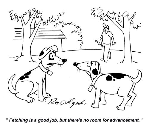 'Fetching is a good job, but there's no room for advancement.'