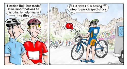 Modifying Bike in order to Fend off Spectators
