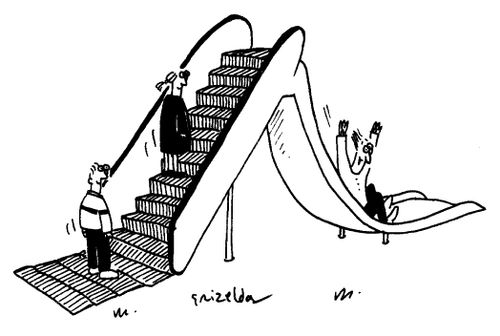 Escalator Turns Into Slide