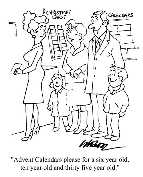 "Advent calendar please - for a 6 yr old, 10 yr old and 35 yr old."