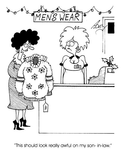 "This should look really awful on my son-in-law."
