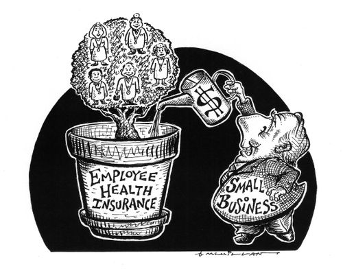Small business nurturing employee health insurance.