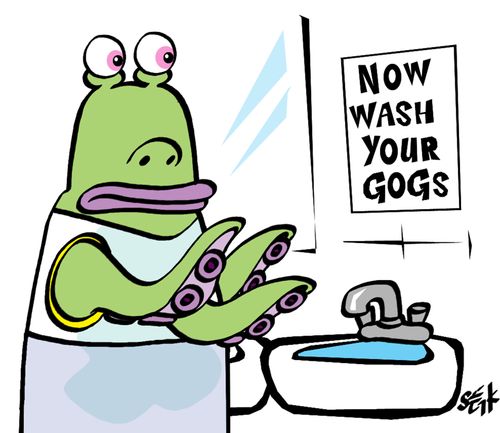 Now wash your gogs
