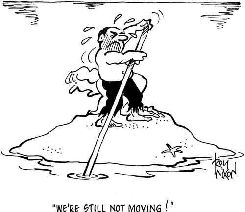 'We're still not moving!'