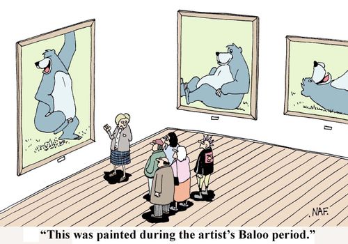 'This was painted during the artist's Baloo period.'