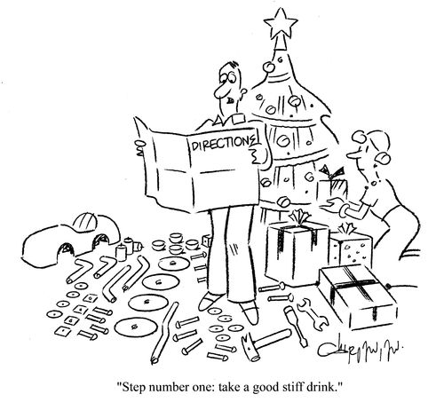 'Step number one: take a good stiff drink.'