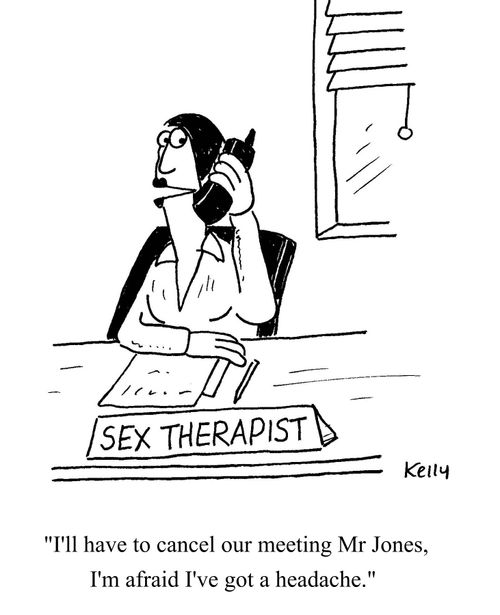 "I'll have to cancel our meeting Mr Jones,I'm afraid I've got a headache."