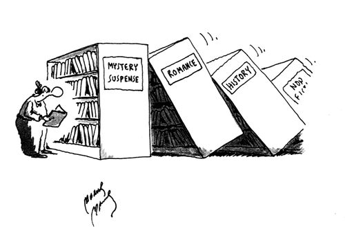 Mystery and suspense at the library.