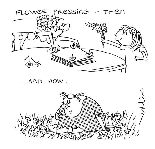 Flower Pressing Then and Now.