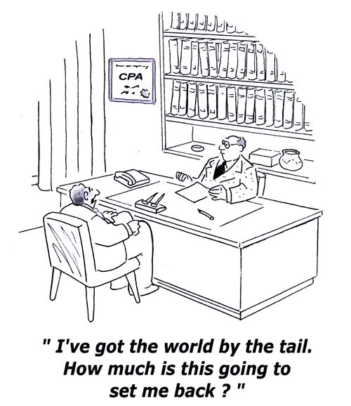 'I've got the world by the tail. How much is this going to set me back?'