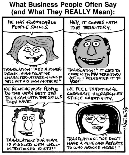 What Business People often say (and what they really mean)