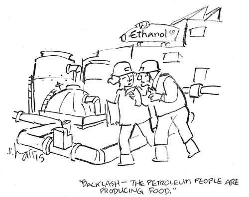 'Backlash - the petroleum people are producing food.'