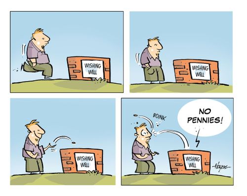 'No pennies.'