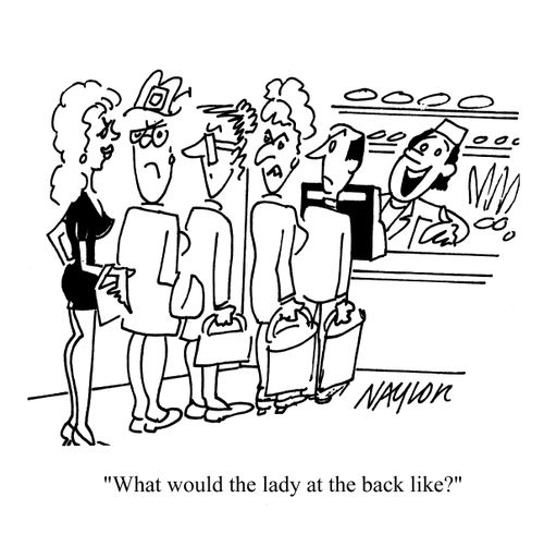 'What would the lady at the back like?'