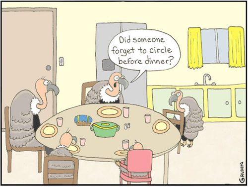 'Did someone forget to circle before dinner.'