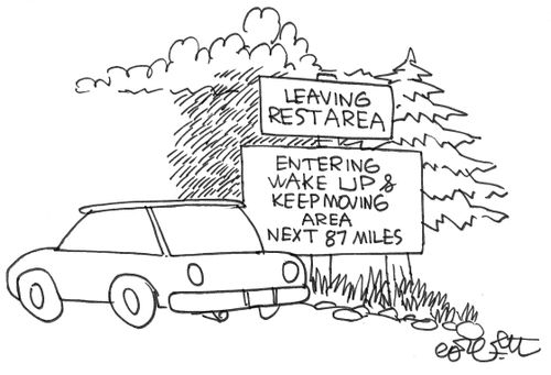 Leaving Rest Area.