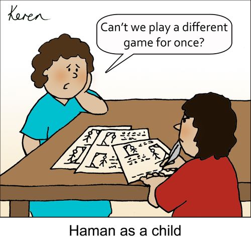 Haman as a child
