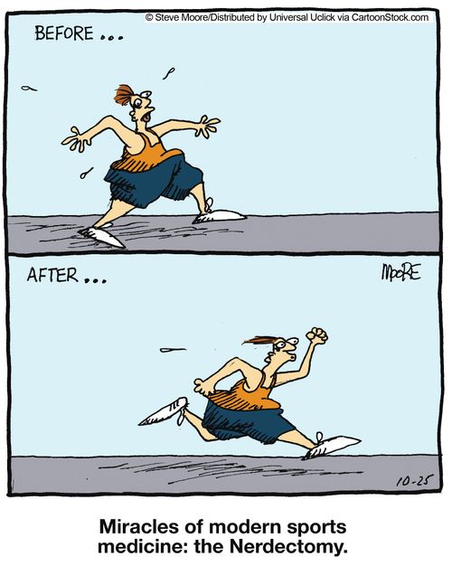 Miracles of modern sports medicine: the Nerdectomy.