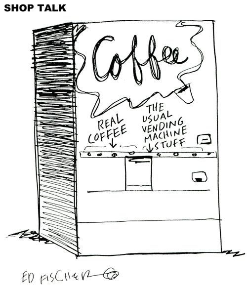 Real coffee vs usual vending machine stuff