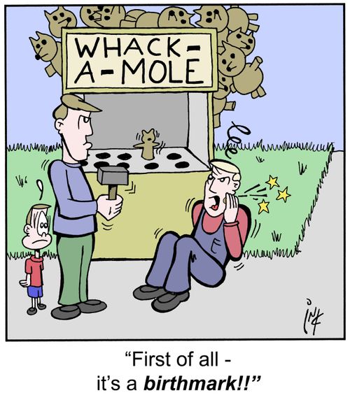 'First of all - it's a birthmark!'