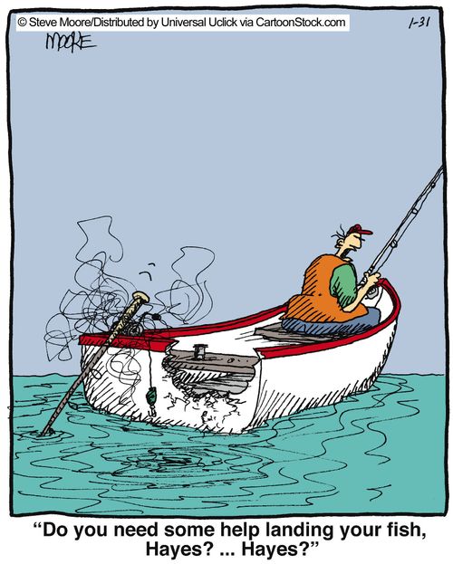 'Do you need help landing your fish Hayes? ... Hayes?'
