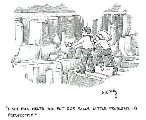 'I bet this helps put our silly, little problems in perspective.'