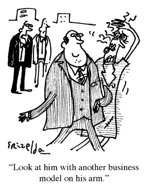 'Look at him with another business model on his arm.'