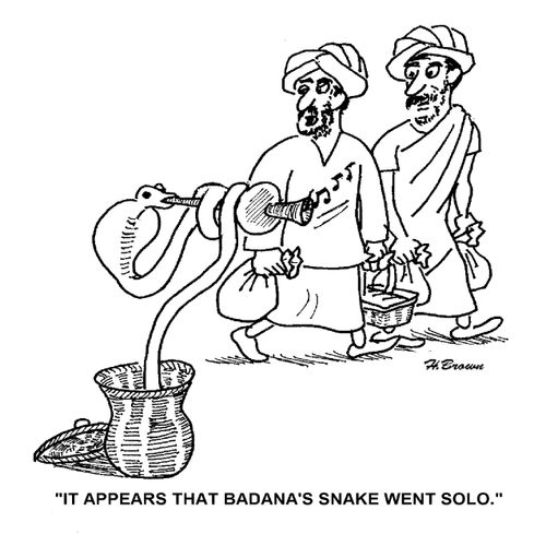 'It appears that Badana's snake went solo.'