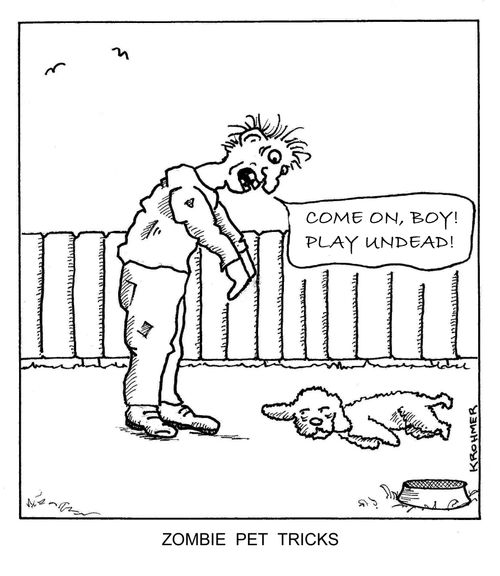 Zombie pet tricks.