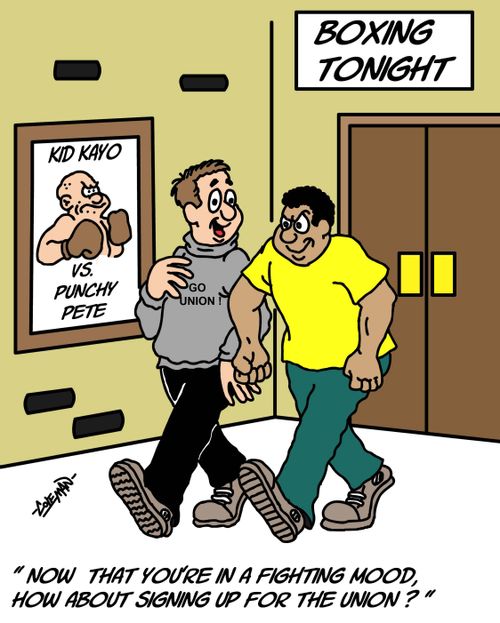 Boxing Fans Discuss Labor Union Membership