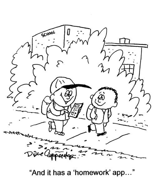 'And it has a 'homework' app...'