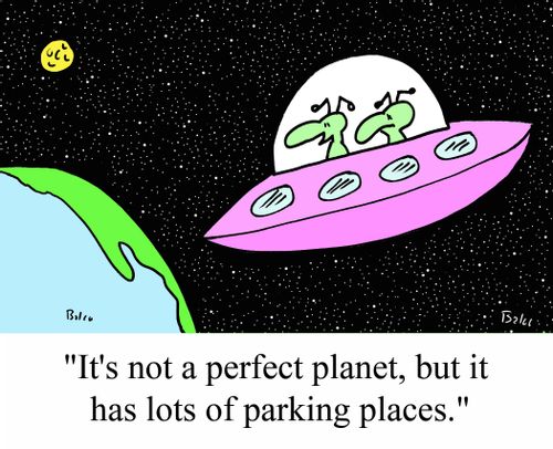 'It's not a perfect planet, but it has lots of parking places.'