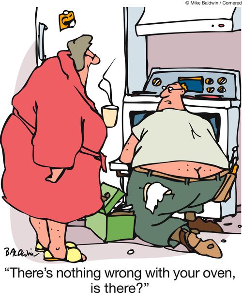 'There's nothing wrong with your oven, is there?'