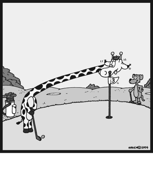 Giraffe putting.