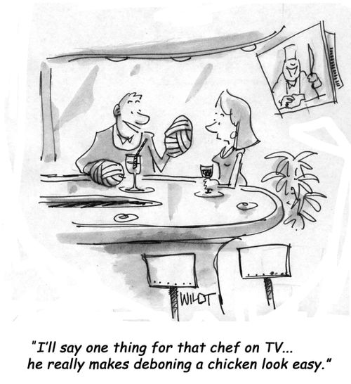 I'll say one thing for that chef on TV...he really makes deboning a chicken look easy.