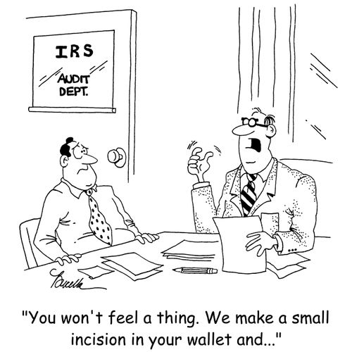 'You won't feel a thing. We make a small incision in your wallet and...'