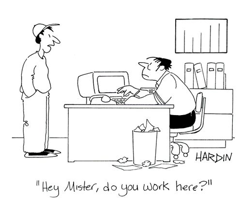 'Hey mister, do you work here?'