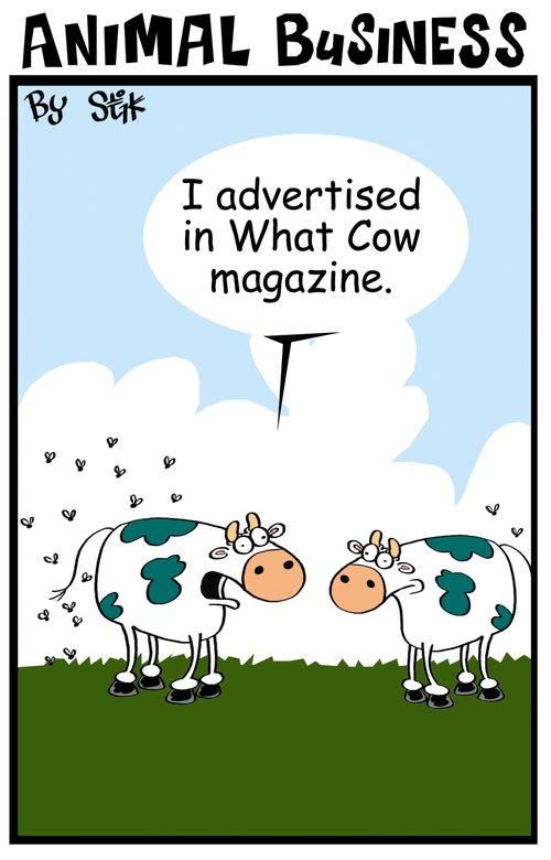 I advertised In What Cow Magazine.
