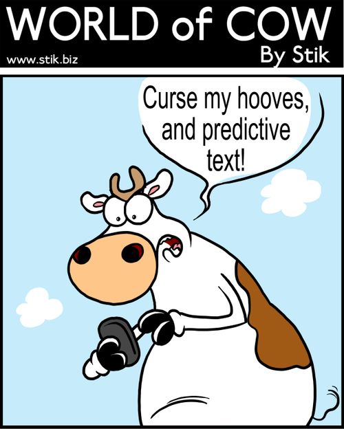 Curse my hooves, and predictive text!