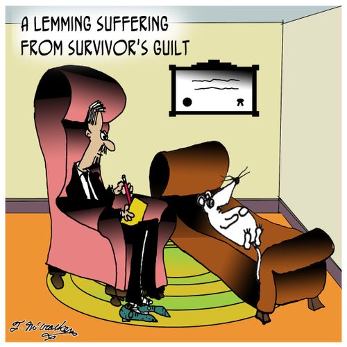 A lemming suffering from survivor's guilt.