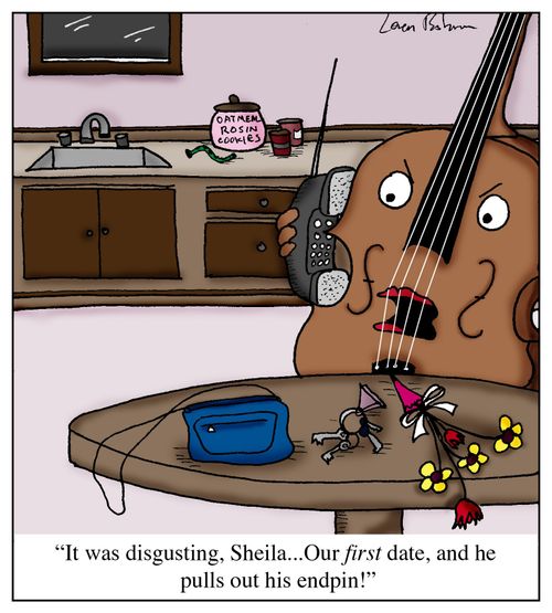 'It was disgusting, Sheila...Our first date, and he pulls out his endpin!'