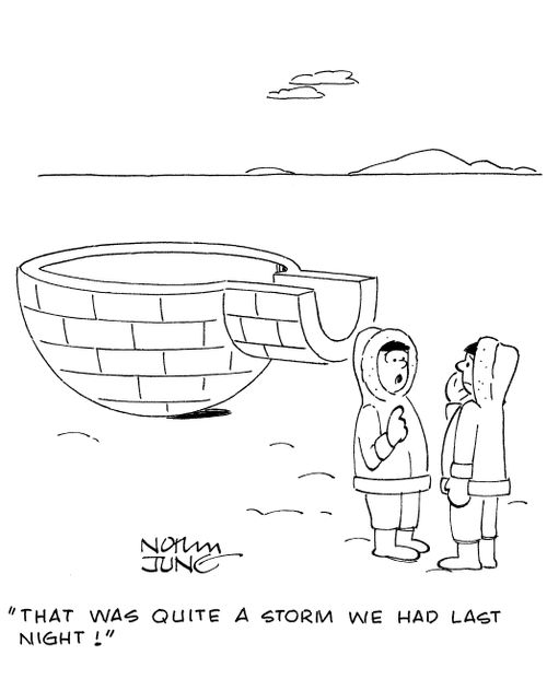 'That was quite a storm we had last night!'