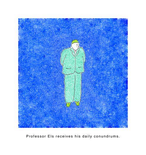 Professor Els receives his daily conundrums.