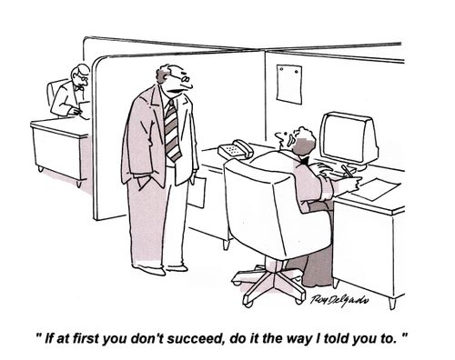 'If at first you don't succeed, do it the way I told you to.'