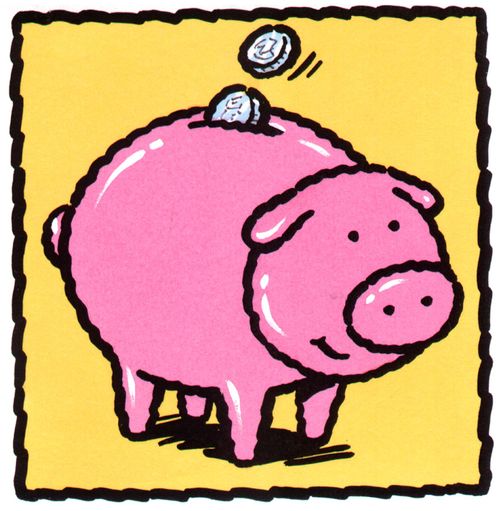 Piggy bank #3: normal (colour).