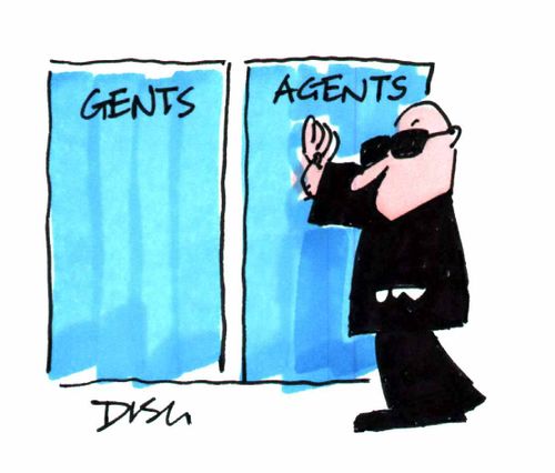 'Gents' toilet and an 'Agents' toilet